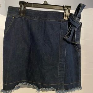 Denim wrap skirt, Madewell